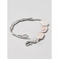 Pulsera perla cultivada plata