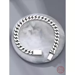 Hombres Pulsera minimalista plata