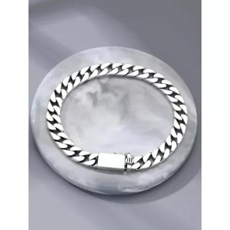 Hombres Pulsera minimalista plata