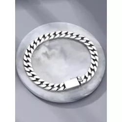 Hombres Pulsera minimalista plata