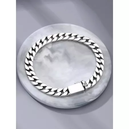 Hombres Pulsera minimalista plata