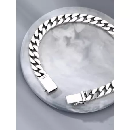 Hombres Pulsera minimalista plata