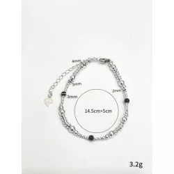 1 pieza Pulsera de moda , diseño unico , gradualmente plata rosario plata de ley 925 , adecuado para de mujeres uso diario