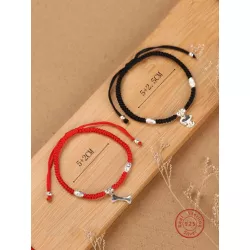 2 piezas de moda minimalista parejas Brazaletes adecuado para verano aniversario de bodas