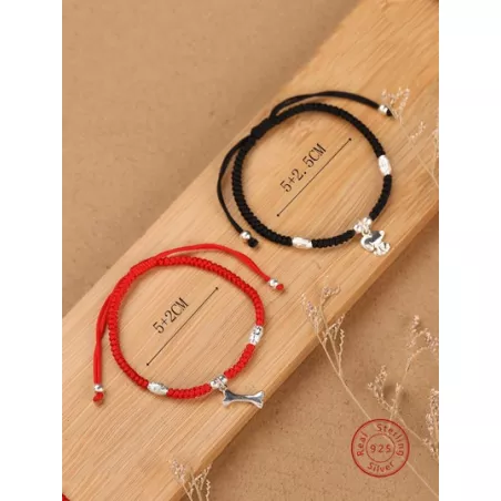 2 piezas de moda minimalista parejas Brazaletes adecuado para verano aniversario de bodas