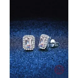 Set de collar y pendientes de plata de ley 925 con circonita cúbica de moda de 3 piezas, ideal para que las damas lo usen en el