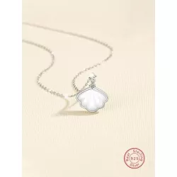 2 piezas/set de moda dulce estilo plata 925 con concha Pulsera con Set collar , adecuado para diariamente desplazamientos , fech