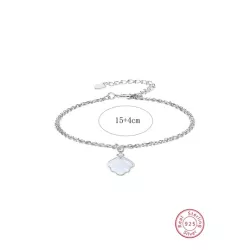 2 piezas/set de moda dulce estilo plata 925 con concha Pulsera con Set collar , adecuado para diariamente desplazamientos , fech