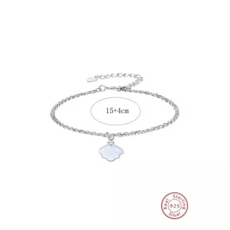 2 piezas/set de moda dulce estilo plata 925 con concha Pulsera con Set collar , adecuado para diariamente desplazamientos , fech