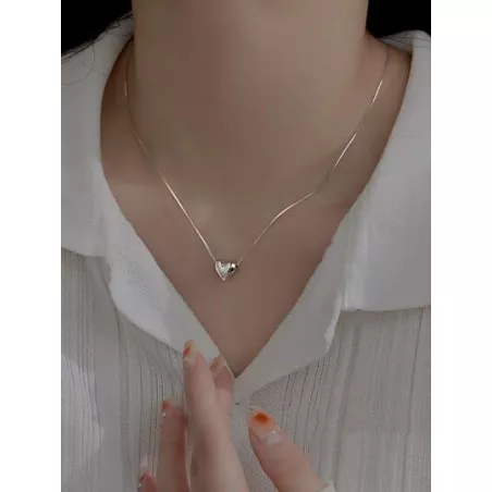 3 piezas/1 juego moda plata esterlina Pendientes largos Collar con colgante Set joya para mujeres para regalo