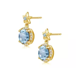 3 piezas/set único & elegante flor con diseño de pétalo natural negro jaspe piedra del zodíaco temático Set joya colgante de ani