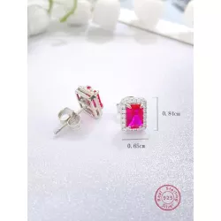 3 piezas dulce con versátil plata 925 & zirconia cúbica Pendientes con Set collar , adecuado para diariamente desplazamientos ,