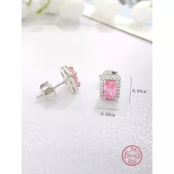 3 piezas dulce con versátil plata 925 & zirconia cúbica Pendientes con Set collar , adecuado para diariamente desplazamientos ,