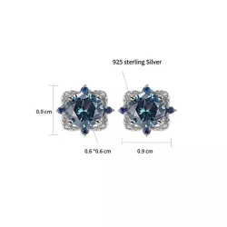 4 piezas/set Conjunto de joyería de plata con decoración de circonita cúbica, regalo para mujer