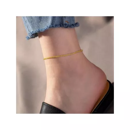 1 pieza Pulsera tobillera de moda minimalista plata esterlina para mujeres para regalo