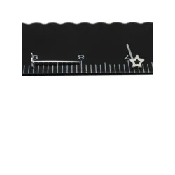 12 piezas/set Perno nariz con diseño de estrella plata esterlina