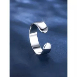 Anillo de dedo abierto minimalista plata esterlina