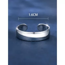 Anillo de dedo abierto minimalista plata esterlina