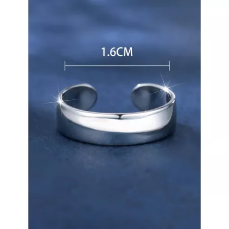 Anillo de dedo abierto minimalista plata esterlina