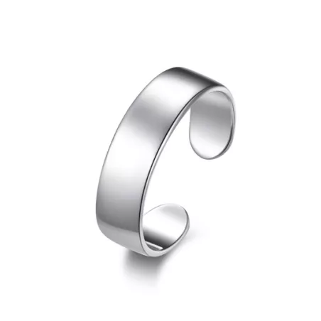 Anillo de dedo abierto minimalista plata esterlina