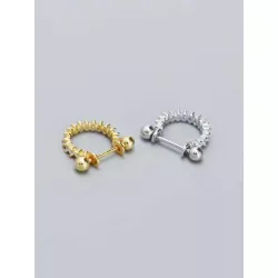 1 pieza de mujeres S925 plata oreja Tachuelas con diamante zirconia cúbica oreja Alfiler