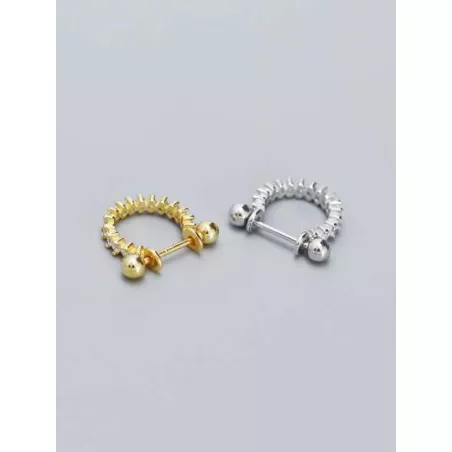 1 pieza de mujeres S925 plata oreja Tachuelas con diamante zirconia cúbica oreja Alfiler