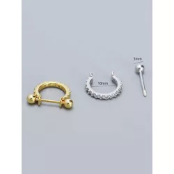 1 pieza de mujeres S925 plata oreja Tachuelas con diamante zirconia cúbica oreja Alfiler