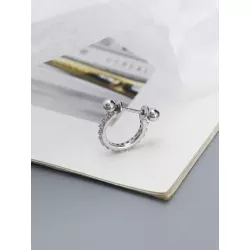 1 pieza de mujeres S925 plata oreja Tachuelas con diamante zirconia cúbica oreja Alfiler