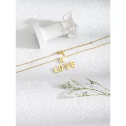 1 pieza Collar tendencia de moda simple lujo elegante banquete boda estilo 26 colgante de letra