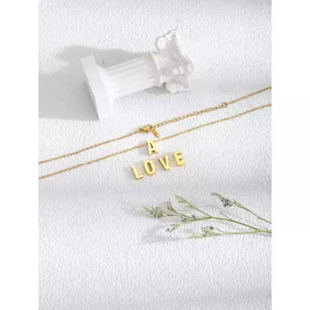 1 pieza Collar tendencia de moda simple lujo elegante banquete boda estilo 26 colgante de letra