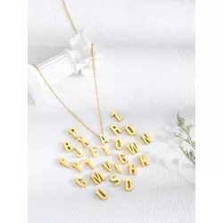 1 pieza Collar tendencia de moda simple lujo elegante banquete boda estilo 26 colgante de letra