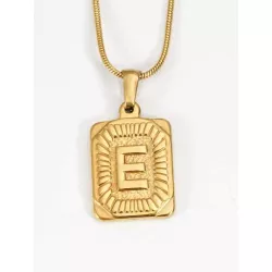 1 pieza Collar con colgante serpiente hueso con cadena alfabeto