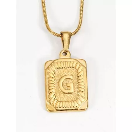 1 pieza Collar con colgante serpiente hueso con cadena alfabeto