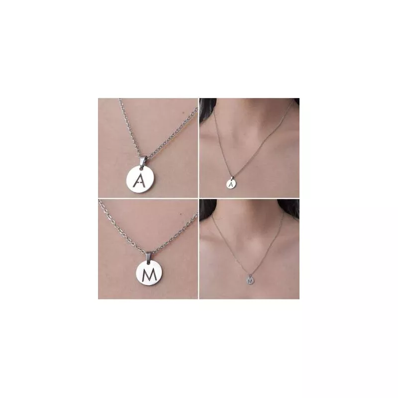 1 pieza Collar con colgante minimalista inglés con letra de acero inoxidable adecuado para para mujeres uso diario