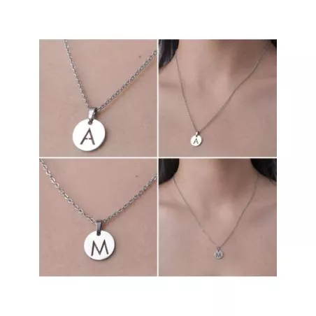 1 pieza Collar con colgante minimalista inglés con letra de acero inoxidable adecuado para para mujeres uso diario