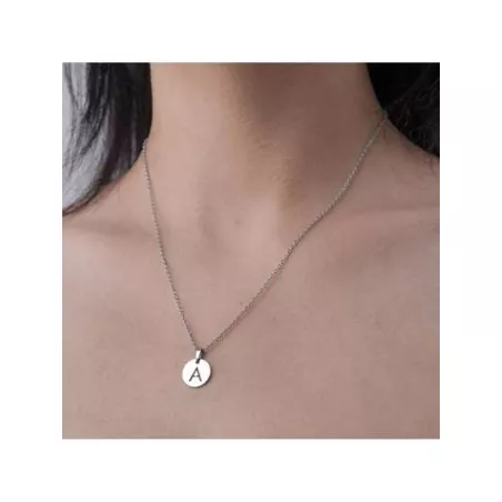 1 pieza Collar con colgante minimalista inglés con letra de acero inoxidable adecuado para para mujeres uso diario