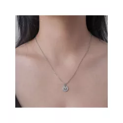 1 pieza Collar con colgante minimalista inglés con letra de acero inoxidable adecuado para para mujeres uso diario