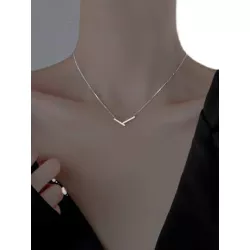 1 pieza Collar simple geométrico irregular en forma V , adecuado para de mujeres uso diario