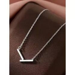 1 pieza Collar simple geométrico irregular en forma V , adecuado para de mujeres uso diario