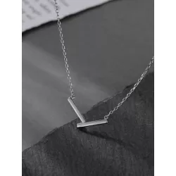 1 pieza Collar simple geométrico irregular en forma V , adecuado para de mujeres uso diario