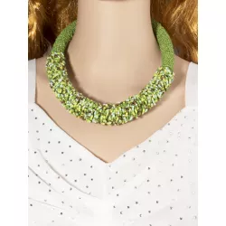 1 pieza Collar gargantilla bohemio europeo y americano estilo verde con cuenta para mujeres , perfecto para festival de música o