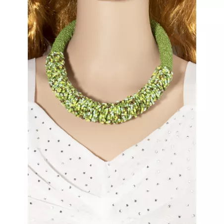 1 pieza Collar gargantilla bohemio europeo y americano estilo verde con cuenta para mujeres , perfecto para festival de música o