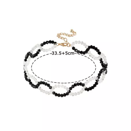 1 collar de cristal artificial