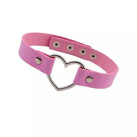 1 pieza Collar gargantilla cuero PU en forma de corazón