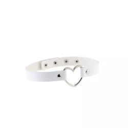 1 pieza Collar gargantilla cuero PU en forma de corazón