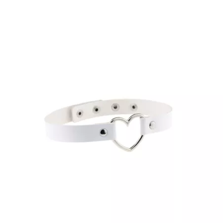 1 pieza Collar gargantilla cuero PU en forma de corazón