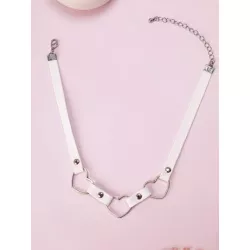 1 pieza Collar con letra & zirconia cúbica colgante de corazón