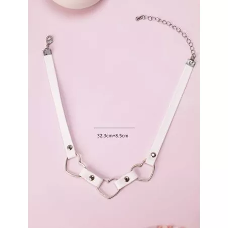 1 pieza Collar con letra & zirconia cúbica colgante de corazón