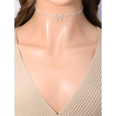 Collar con diamante de imitación & con adorno de corazón