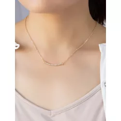 Collar con diseño de diamante de imitación con diseño geométrico